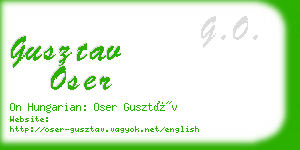 gusztav oser business card